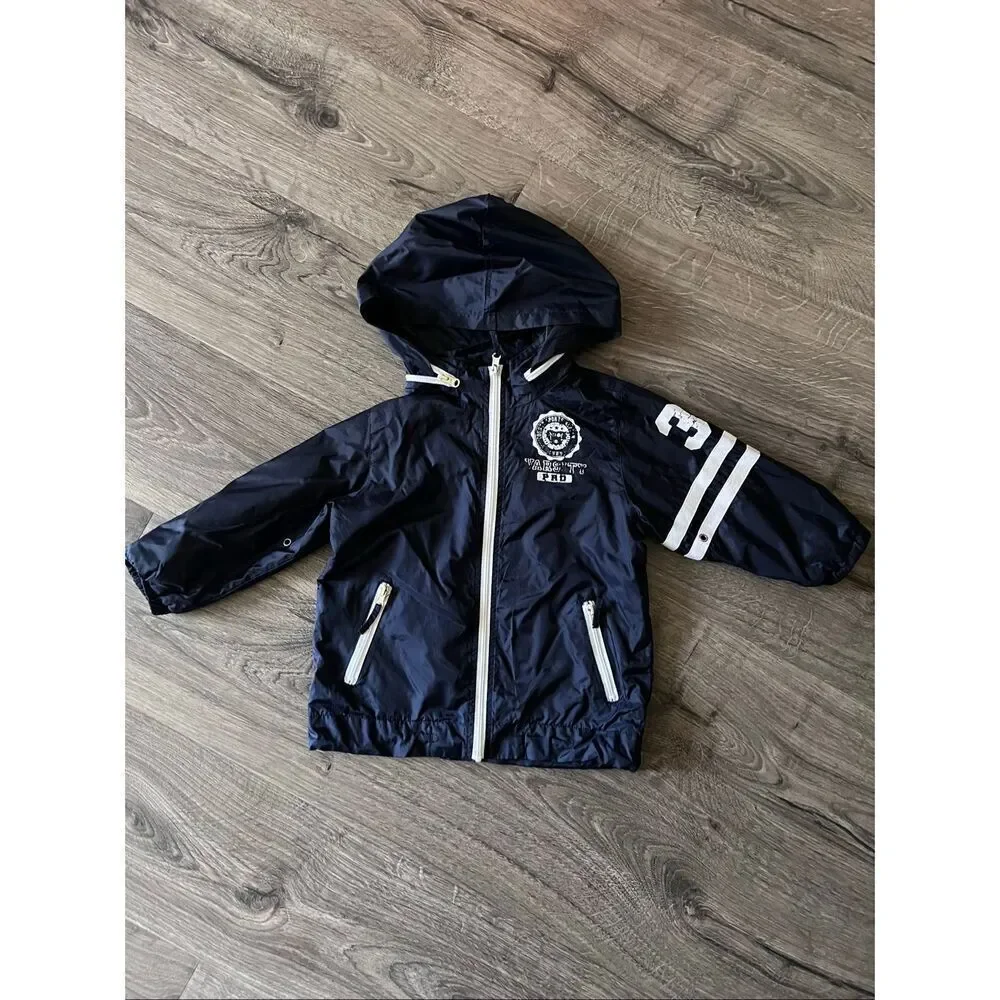 The Children's Place  Varsity Pro Jacket Long Sleeve Zip Up Navy Blue size 4T